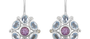 Posie Silver Amethyst & Blue Topaz Drop Earrings