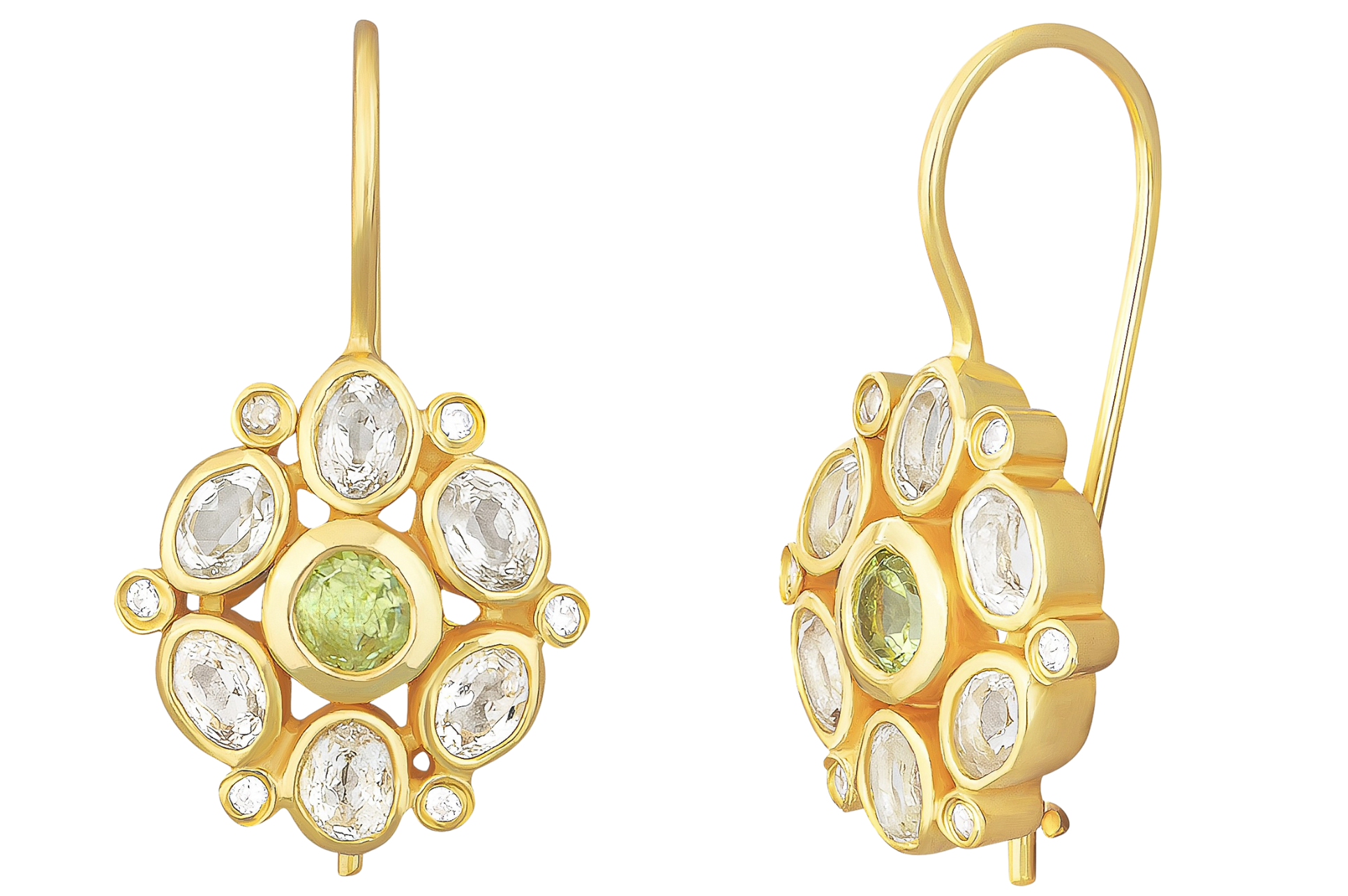 Posie Green Amethyst & Peridot Drop Earrings