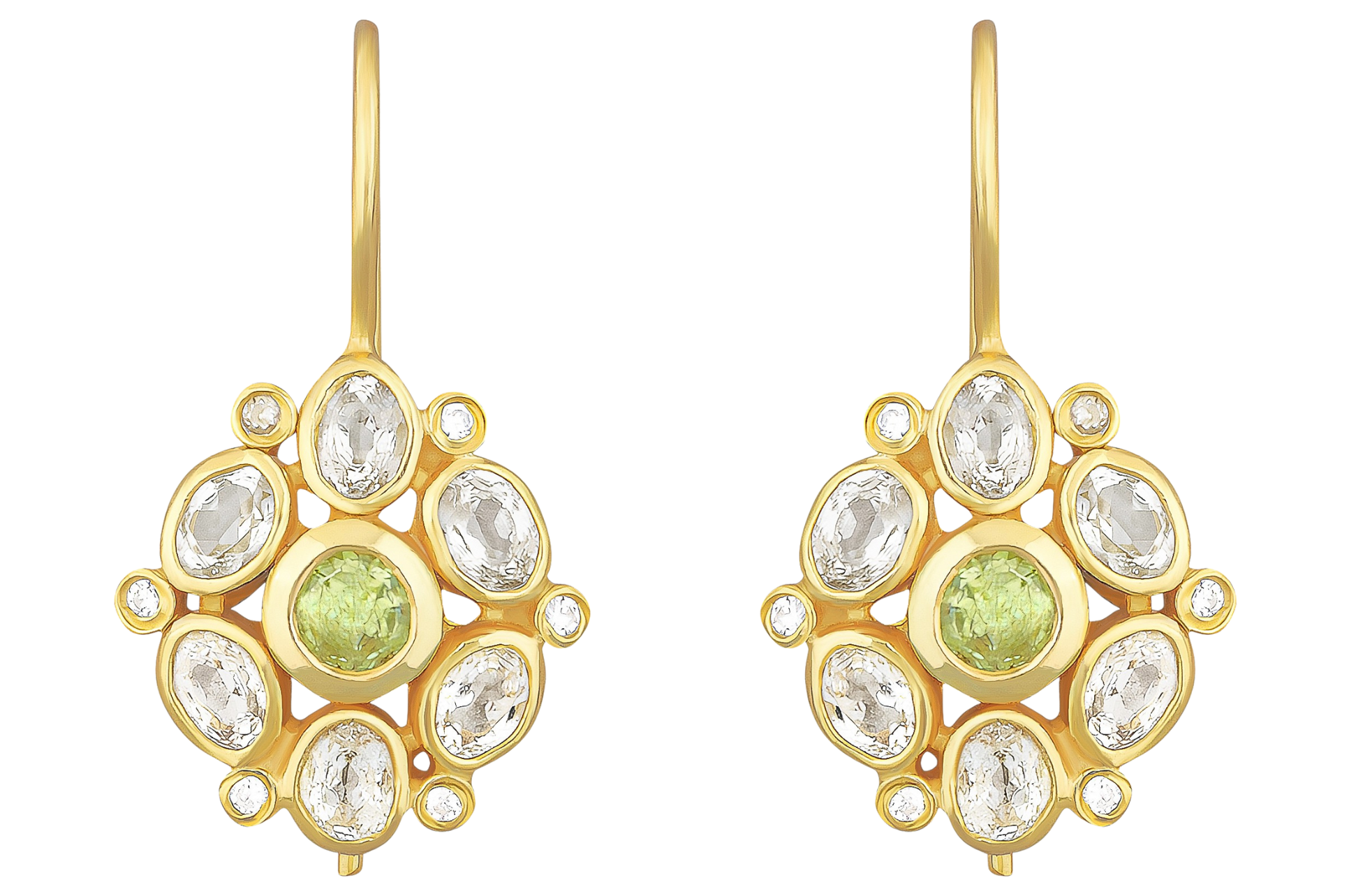 Posie Green Amethyst & Peridot Drop Earrings