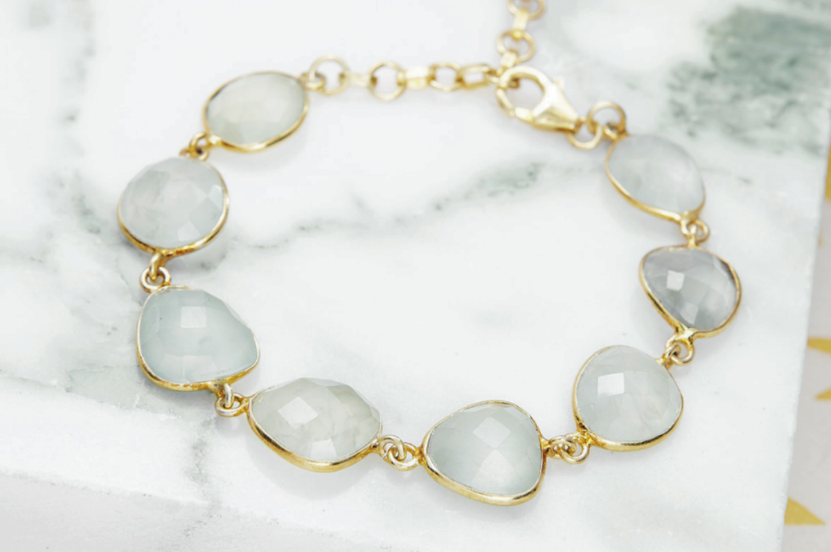 Pebble Prehnite Bracelet