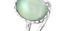Prehnite Oval Sterling Silver Textured Finish Ring