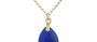 Pune Cabochon Lapis Pendant Necklace