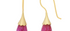 Flower Bud Red Sillimanite Drop Earrings