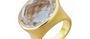 Oval Rock Crystal Gemstone Rings