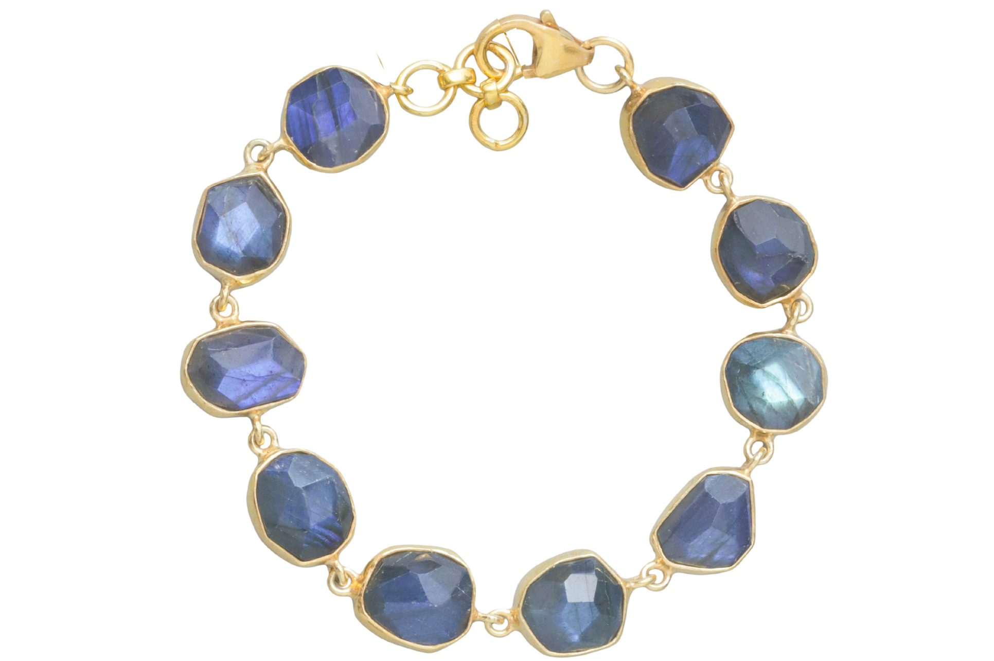 Rose Cut Labradorite Gemstone Bracelet