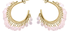 Alba Rose Quartz Gemstone Hoop Earrings