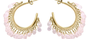 Alba Rose Quartz Gemstone Hoop Earrings