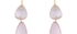 Drilled Rose Quartz Double Drop Earrings