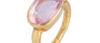 Rose Quartz Oval Gemstone Ring