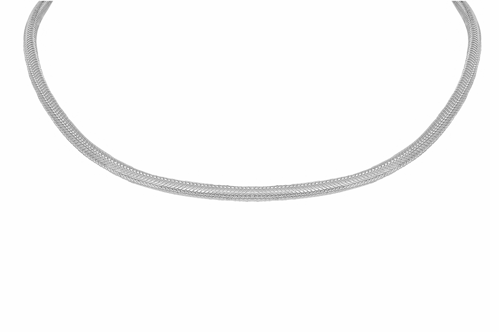 Sterling Silver Round Snake Chain Necklace
