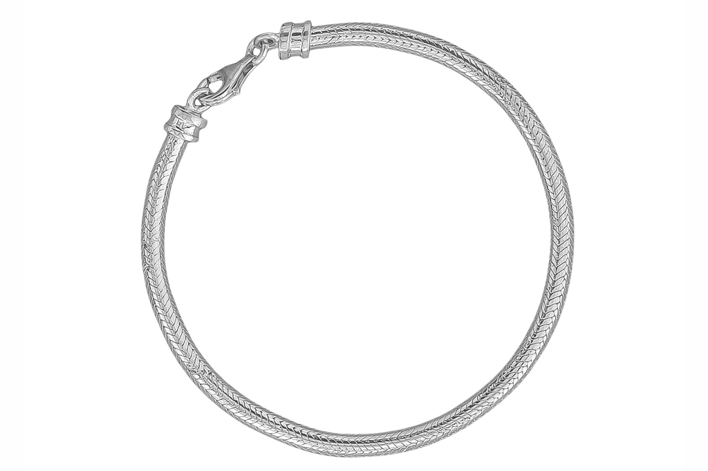 Sterling Silver 4mm Round Snake Chain Bracelet