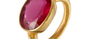 Pink Tourmaline Oval Gemstone Ring