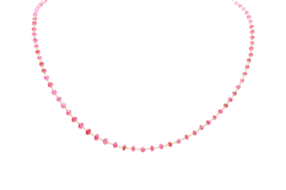 Fine Gold & Ruby Rosary Necklace