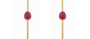 Ruby Set Hoop Earrings
