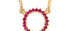Halo Ruby Pendant Necklace