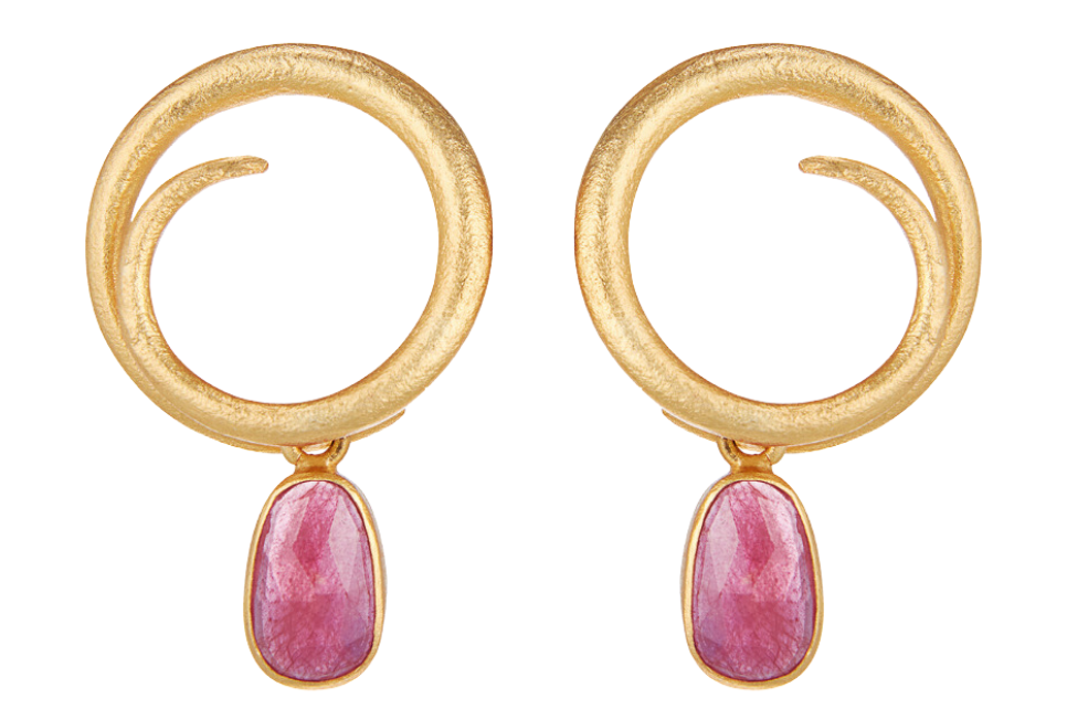 Coco Ruby Drop Gemstone Earrings