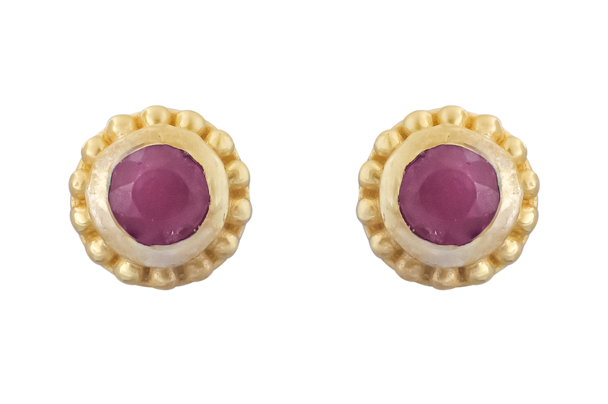 Sunbeam Ruby Stud Earrings