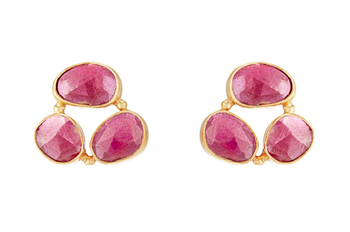 Alika Ruby Stud Earrings
