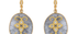 Rutilated Quartz & Diamond Jadau Earrings