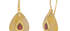 Jadau Golden Rutile Quartz & Garnet Earrings