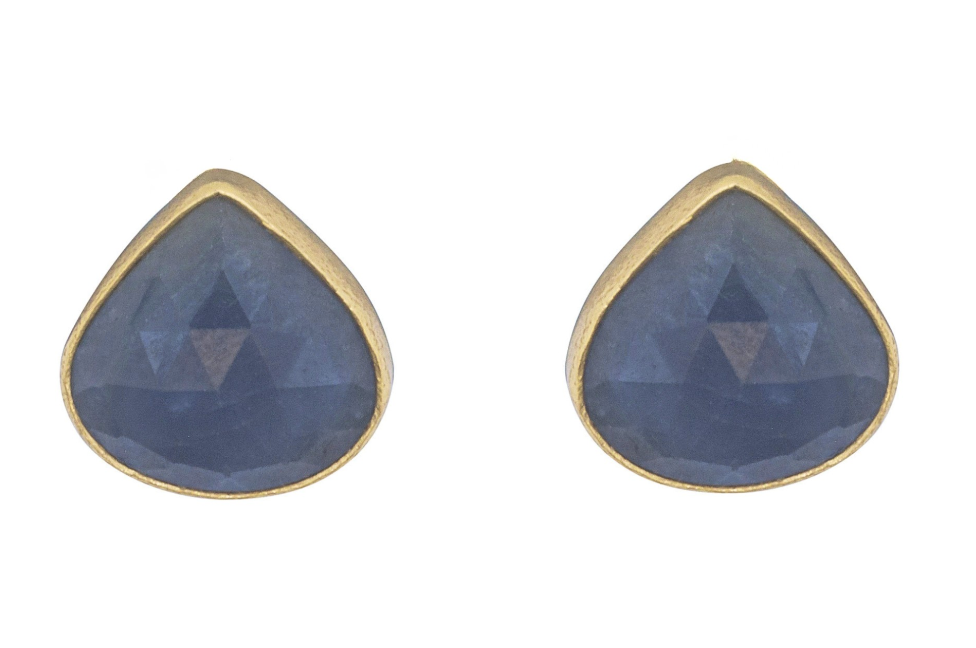 Blue Sapphire Pear-Shaped Stud Earrings