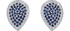 Sterling Silver & Sapphire Paisley Stud Earrings