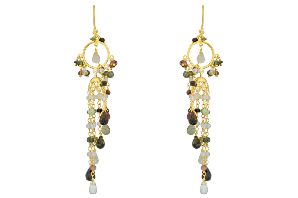  Tourmaline & Aquamarine Earrings
