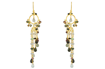 Sara Jumkha Tourmaline & Aquamarine Earrings