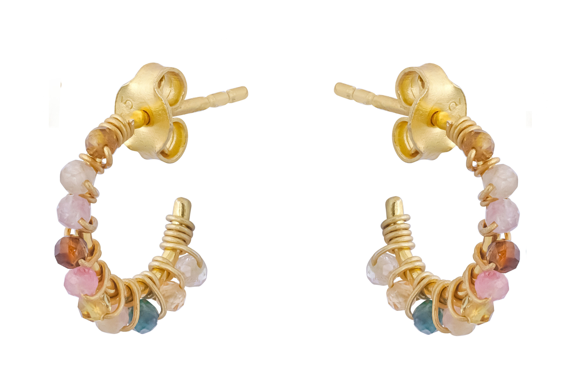 Shimla Tourmaline Hoop Earrings
