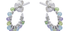 Shimla Aquamarine & Iolite Silver Hoop Earrings