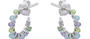 Shimla Aquamarine & Iolite Silver Hoop Earrings