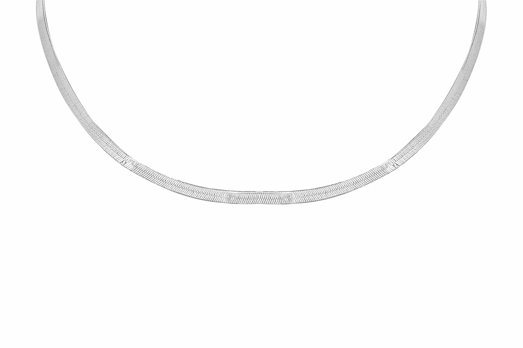 Sterling Silver Flat Snake Chain Necklace