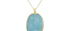 Sikar Oval Aquamarine Pendant Necklace