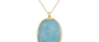 Sikar Oval Aquamarine Pendant Necklace