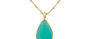 Sikar Pear Shaped Chrysoprase Pendant Necklace