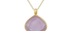 Sikar Pear Shaped Rose Quartz Pendant Necklace