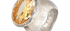 Raised Sterling Silver Citrine Ring