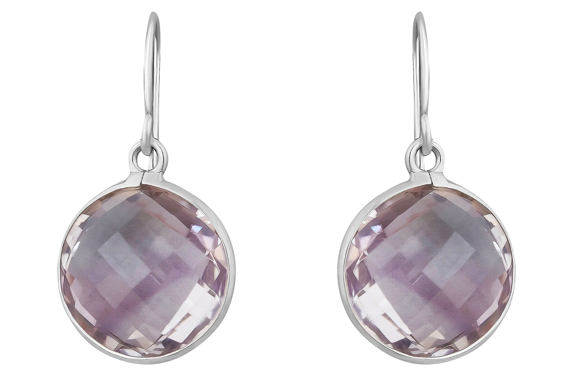 Natalia Silver Amethyst Earrings