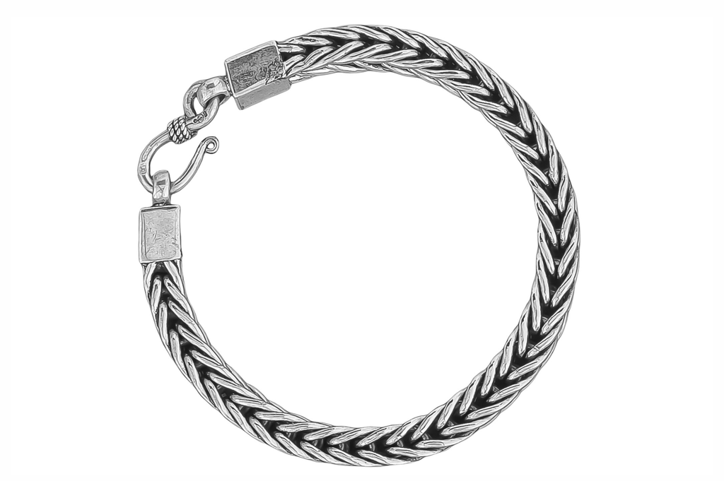 Sterling Silver Foxtail Chain Bracelet