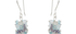 Charlotte Silver Aquamarine & Iolite Bead Earrings