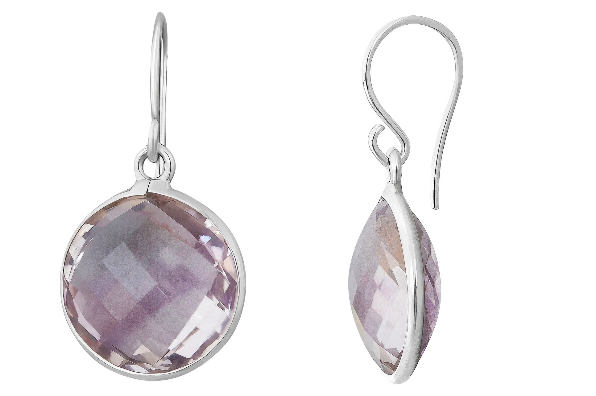 Natalia Silver Amethyst Earrings