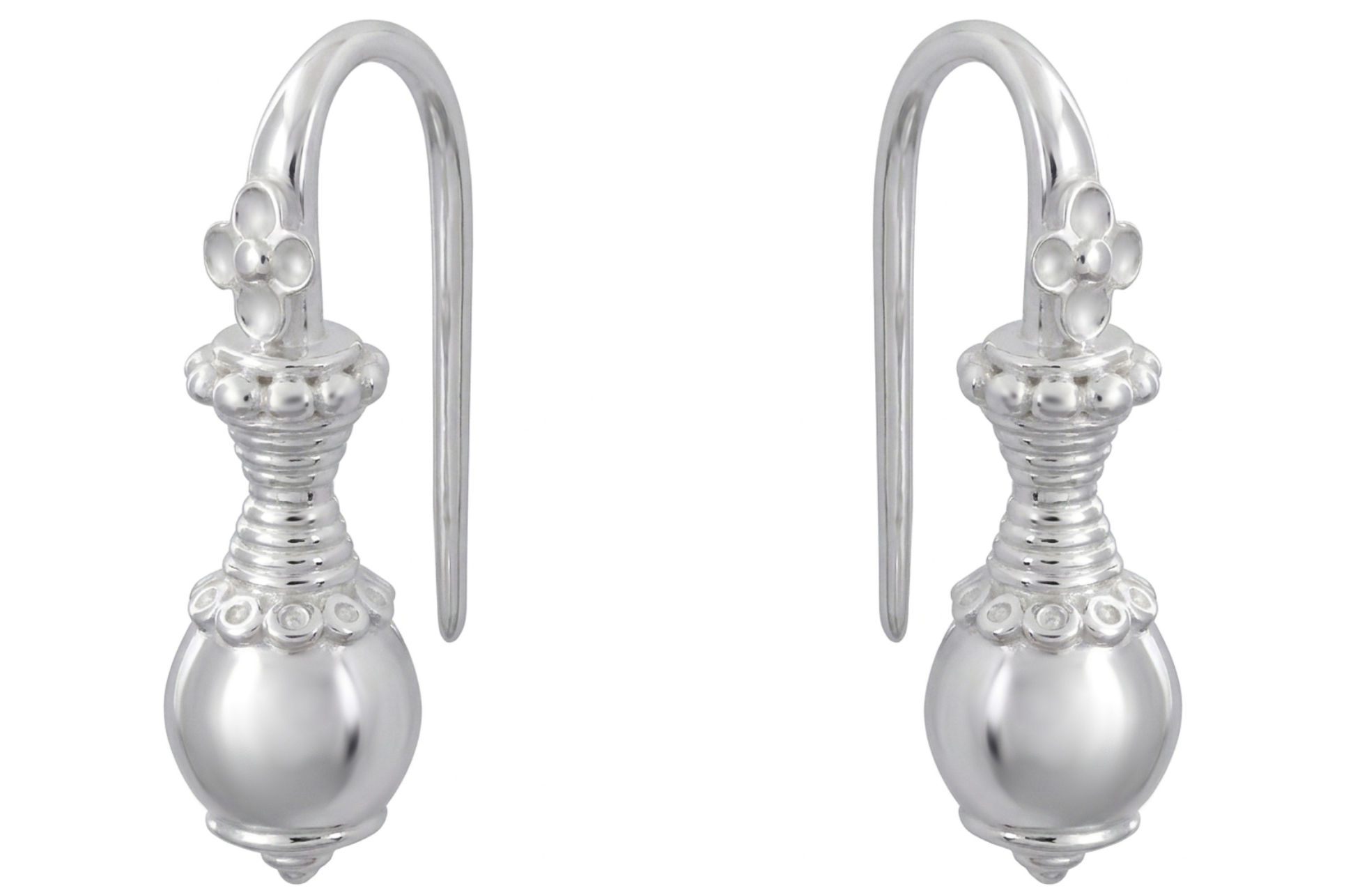 Jaipur Silver Drop Earrings