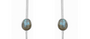 Silver & Labradorite Larger Set Hoop Earrings