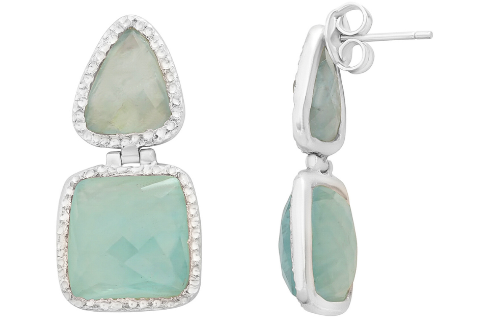 Lara Aquamarine Sterling Silver Earrings