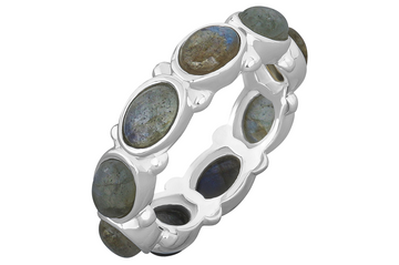 Lottie Silver Labradorite Eternity Ring