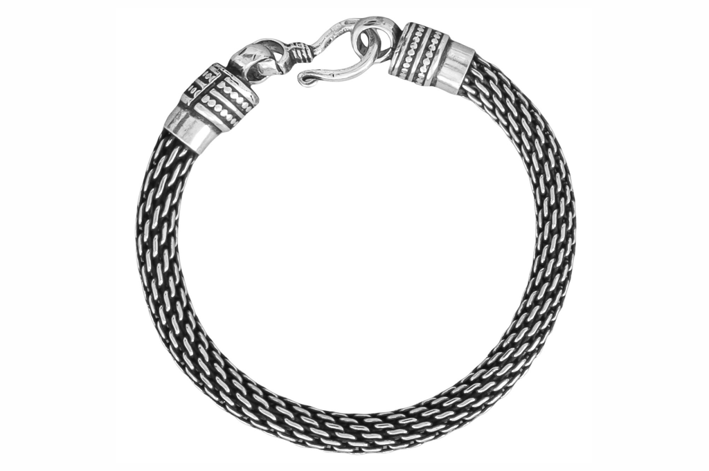 Sterling Silver Round Mesh Chain Bracelet
