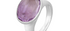 India Amethyst Oval Silver Ring