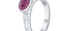 India Oval Pink Sapphire Silver Ring