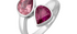 Athena Sterling Silver Pink Tourmaline Double Ring