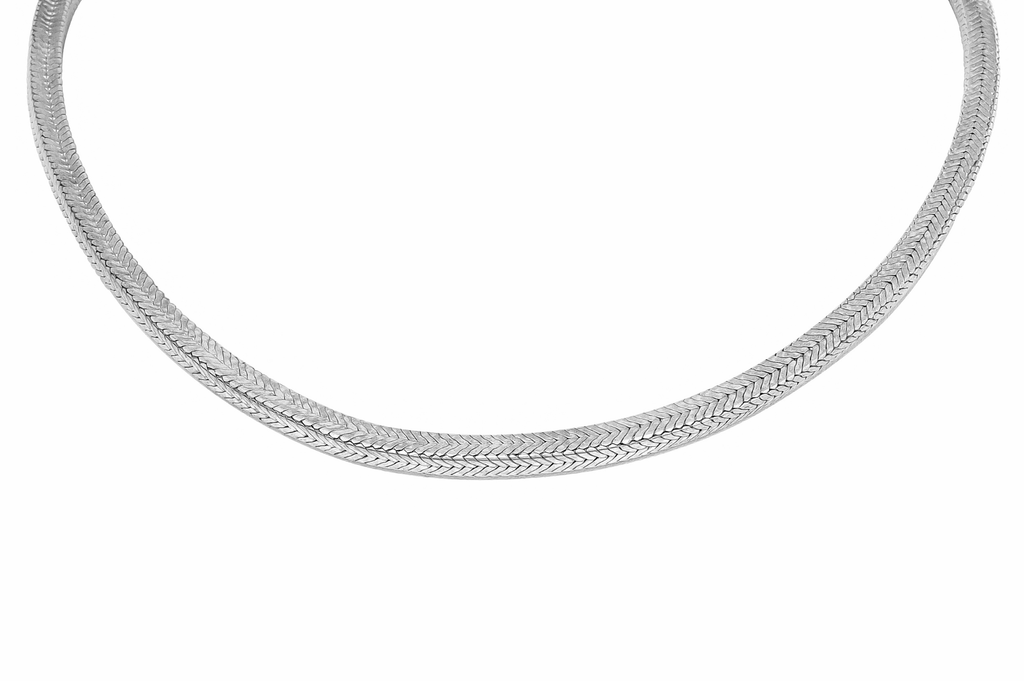 Sterling Silver Square Snake Chain Necklace